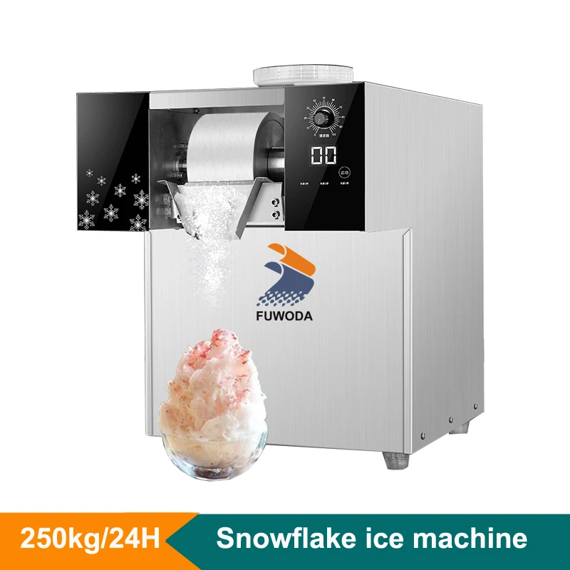 

250kg/days Snowflake Ice Maker Commercial Water Cooling Korea Bingsu Machine Ice Crusher Snow Ice Shaver Ice Shaving Machine