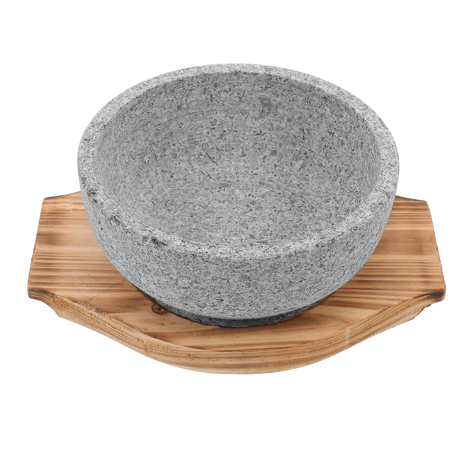 

Korean Stone Pot Bowl 18CM Natural Material Heat Retaining Dolsot Bibimbap Bowls Kitchen Supply Soup Bowl for Korean Cuisine
