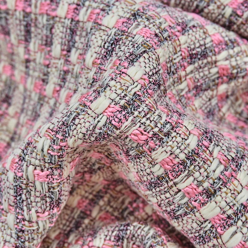 Tweed Fabric By The Meter for Coats Clothing Skirts Vest Bags Sewing Plaid Coarse Textile Fashion Winter Thickened Winter Drape