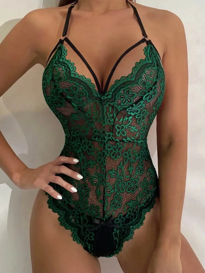 Sexy Lingerie Woman Underwear For Sex Lace Lingerie One Piece Bodysuit Lenceria Erotic Mujer Sexi Costumes Sleepwear Plus Size