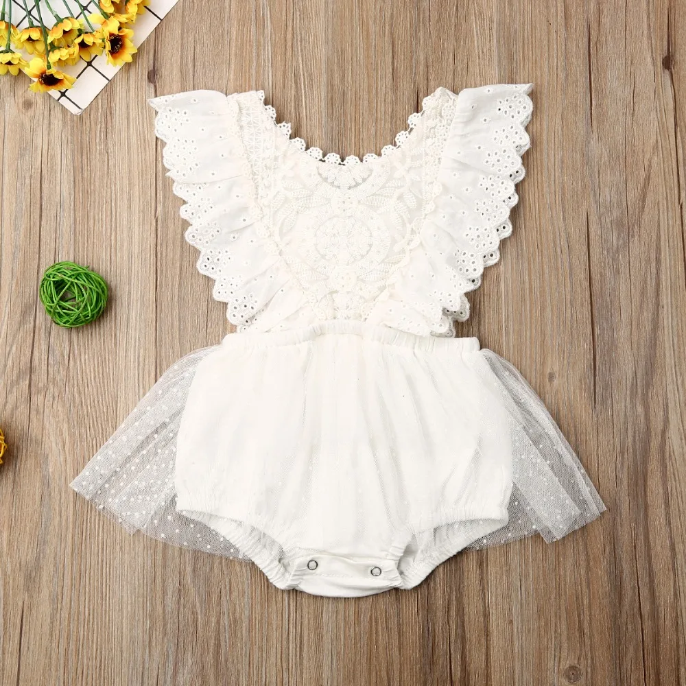 Baby Girls Bodysuits Long Sleeve Autumn Clothing Flower Lace Romper Princess Girl Tutu Romper Dress Newborn Girls Outfits 0-24M