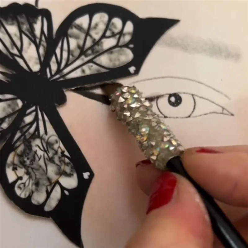 Stencil a farfalla per eyeliner, stencil per eyeliner a farfalla, stencil per trucco occhi a farfalla, stencil a farfalla funziona durevoli 3 pezzi
