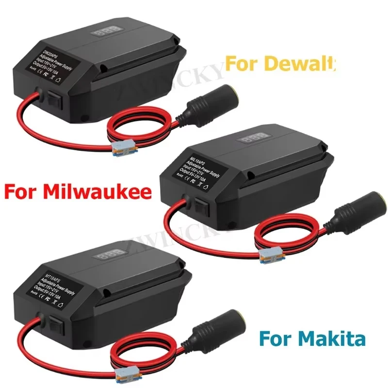For Makita/Dewaltt/Milwaukee/Bosch/EINHELLL/Craftsman/Ryobi, 18V-20V To12V Power Wheels Battery Adapter&Cigarette Lighter Adapte