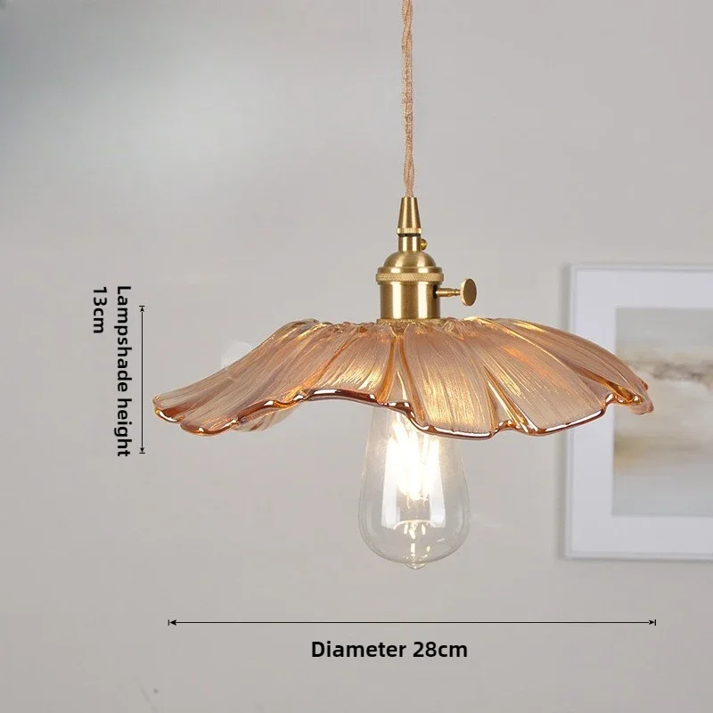 النحاس الزجاج الثريا الشمال الرجعية الإقامة منصة مشروبات مطعم أباجورة الإبداعية شخصية غرفة نوم قلادة الخفيفة