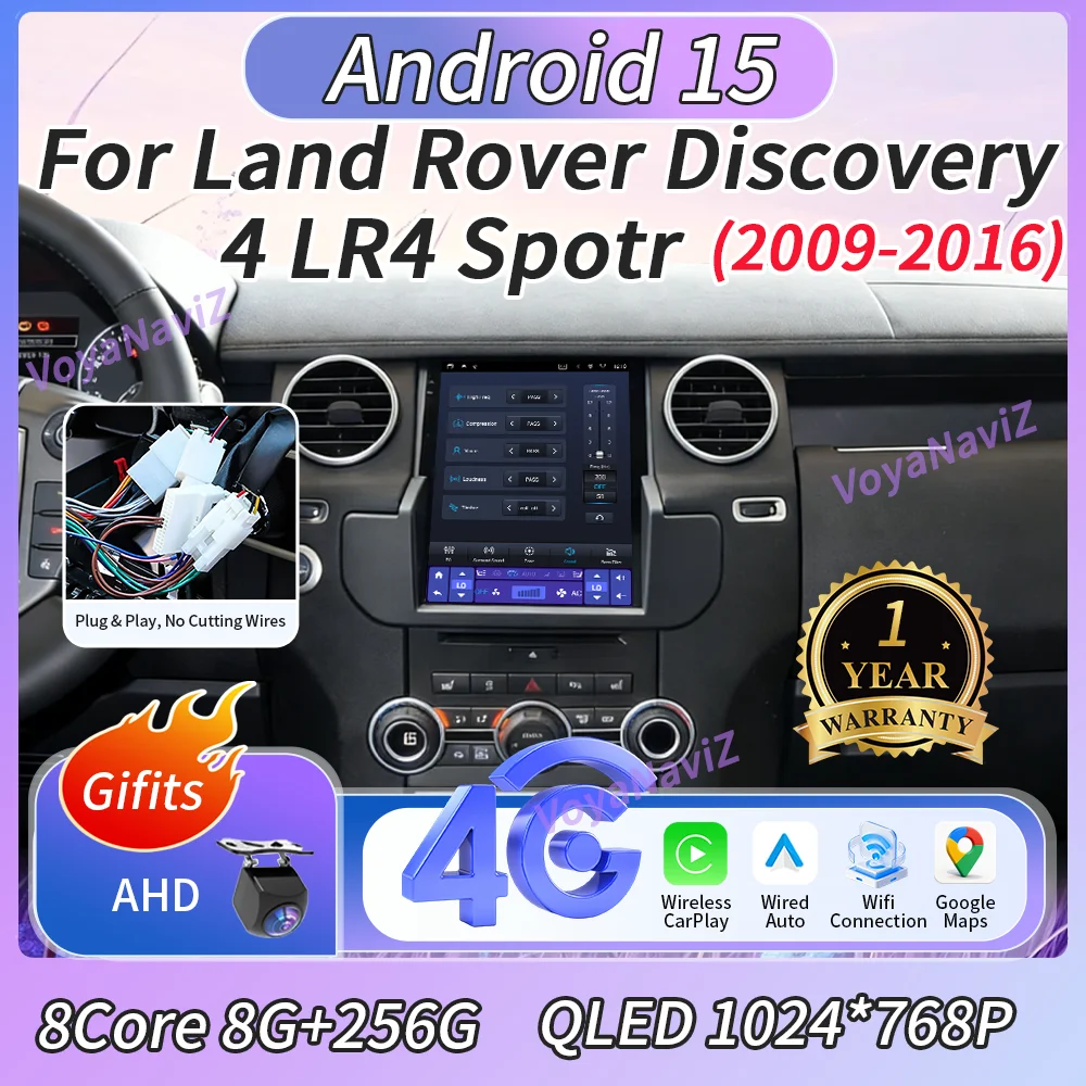 

Android 15 9.7" For Land Rover Discovery 4 LR4 Spotr 2009-2016 Auto Screen Wireless Carplay Car Radio Video Player GPS DSP 4G FM