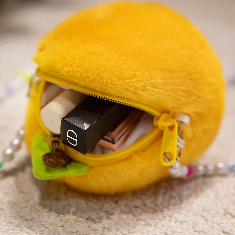 Plastic Doll Silicone Face Toy Macaron Fruit Series Soft And Cute Wallet  Plush