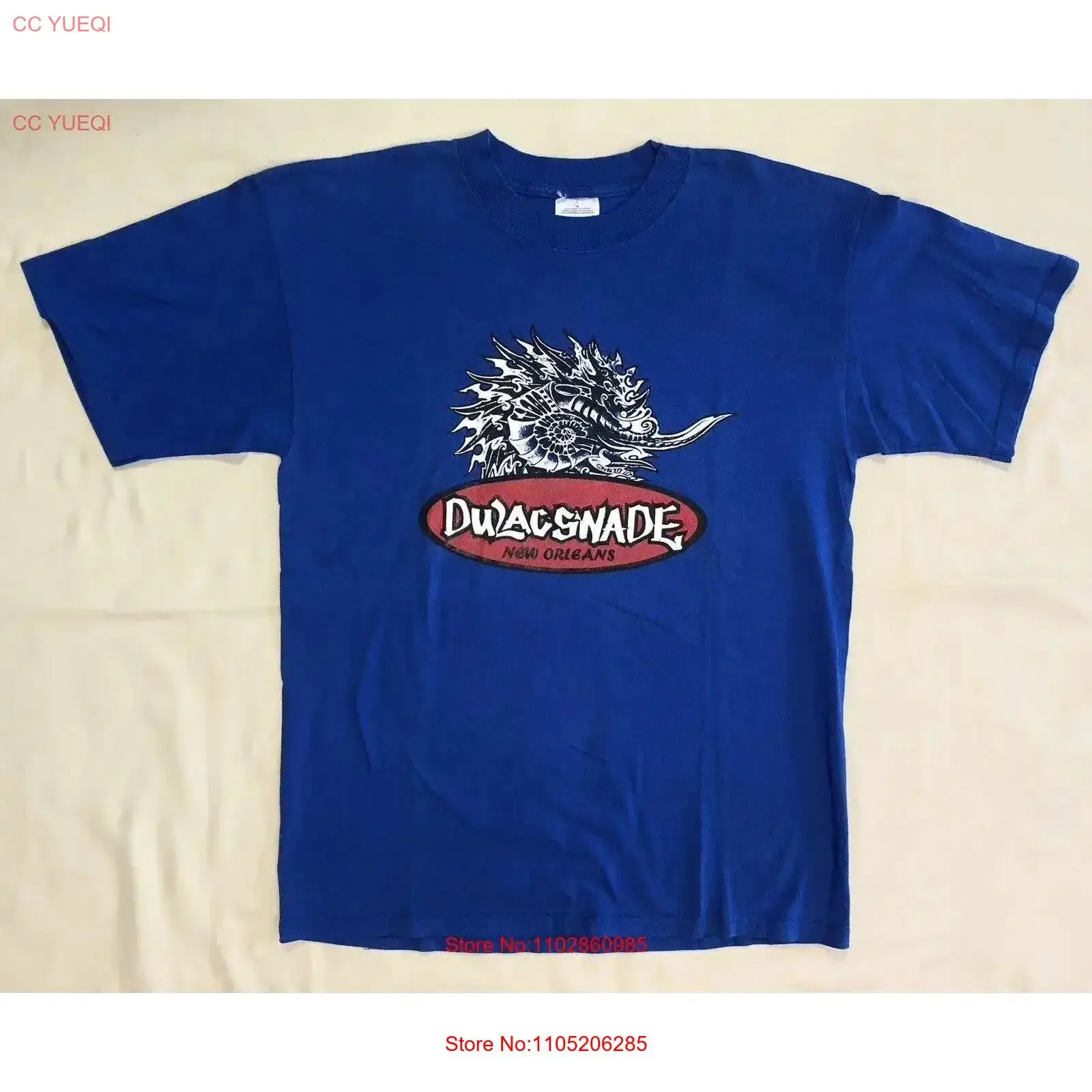 90 s Dulac Swade T Shirt Size Large Blue Eighty Thirteen Records NOLA Punk Metal vintage Washed Stylish Top For Everyday Wear