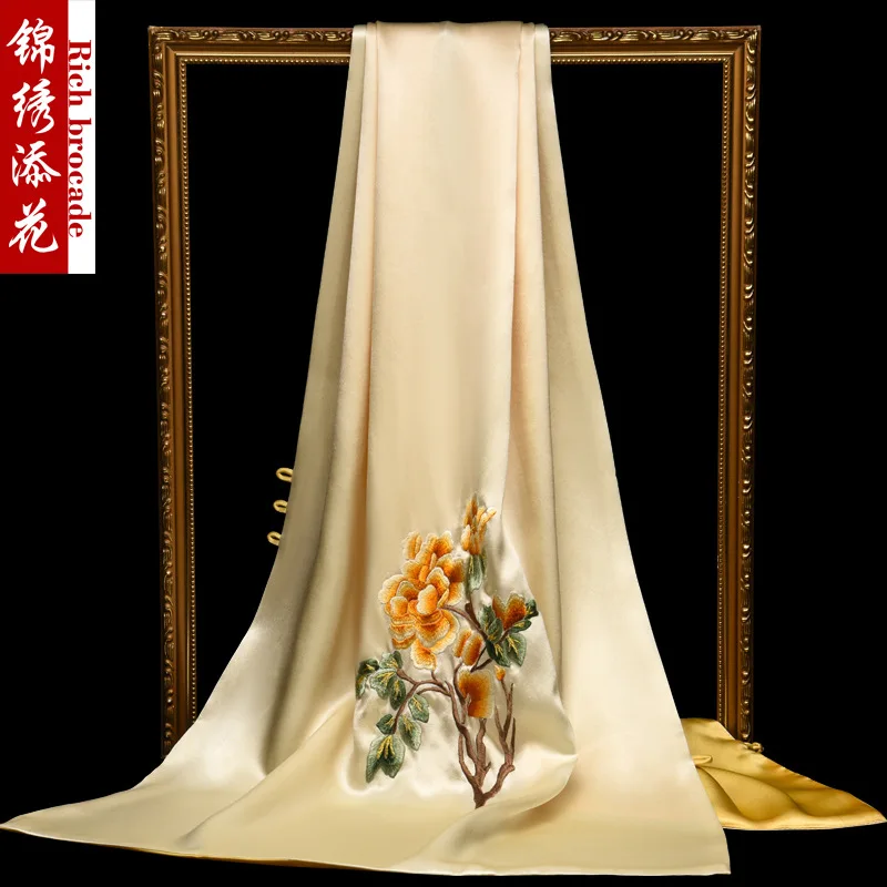 Handmade Embroidery Cheongsam Shawl Wedding Mother Female Spring Scarf Gift Mother-in-Law Outer Match