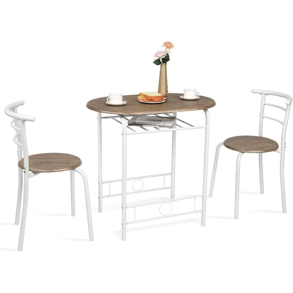 3 Piece Dining Set,Small Kitchen Table Set or 2,Breakast Table Set,Kitchen Wooden Table and 2 Chairs or Small Space/Dining Room/