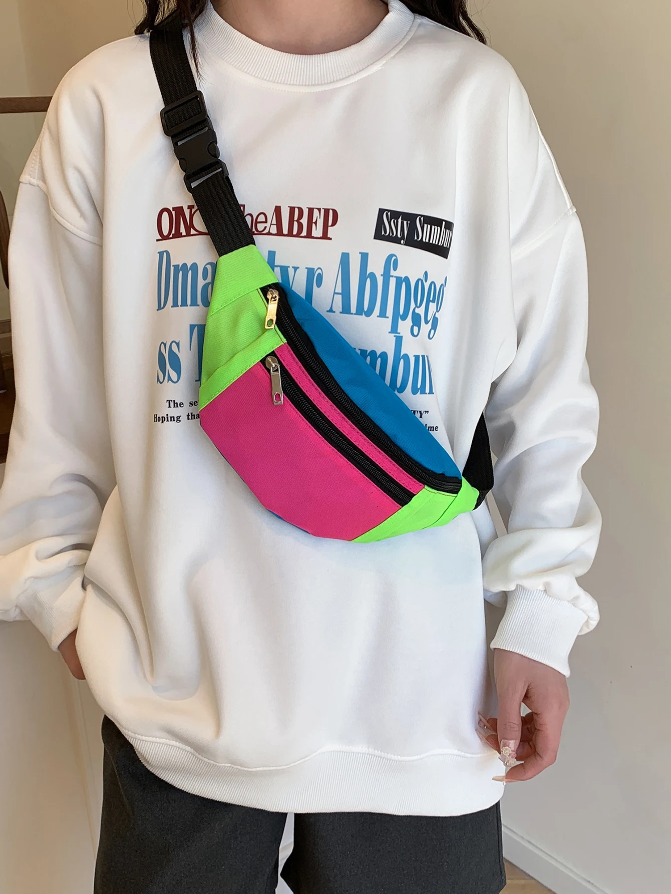 Taille Tasche Frauen Männer Tasche Mode Lässig Brust Handtasche Fanny Pack Sport Reise Geldbörse Taille Pack Bauch Taschen Fall – Detail 5
