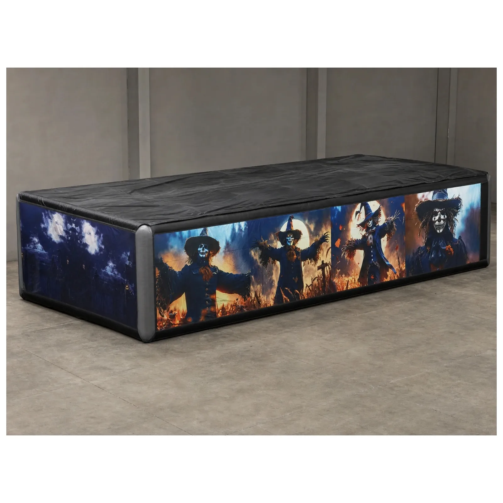 Large Blue Scarecrow Covered Inflatable Maze 5.8X12m 19X39ft with Blower Rental Challenge Commercial Party Events Outdoor Fun