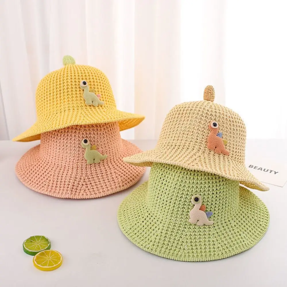 Cute Thin Children Cap Breathable Cartoon Windproof Baby Bucket Hat Fisherman Hat Kids Beach Sun Caps Kid Baby