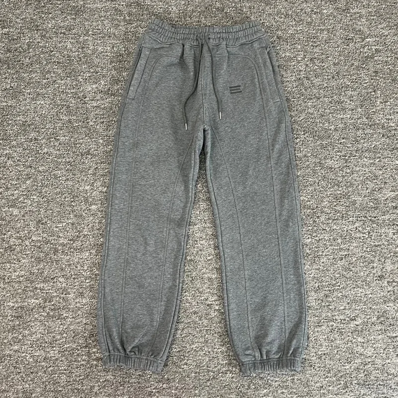 

Kroen Trousers Men Women Loose Drawstring Sweatpants American Retro High Street Embroidery Basic Sports Casual Pants