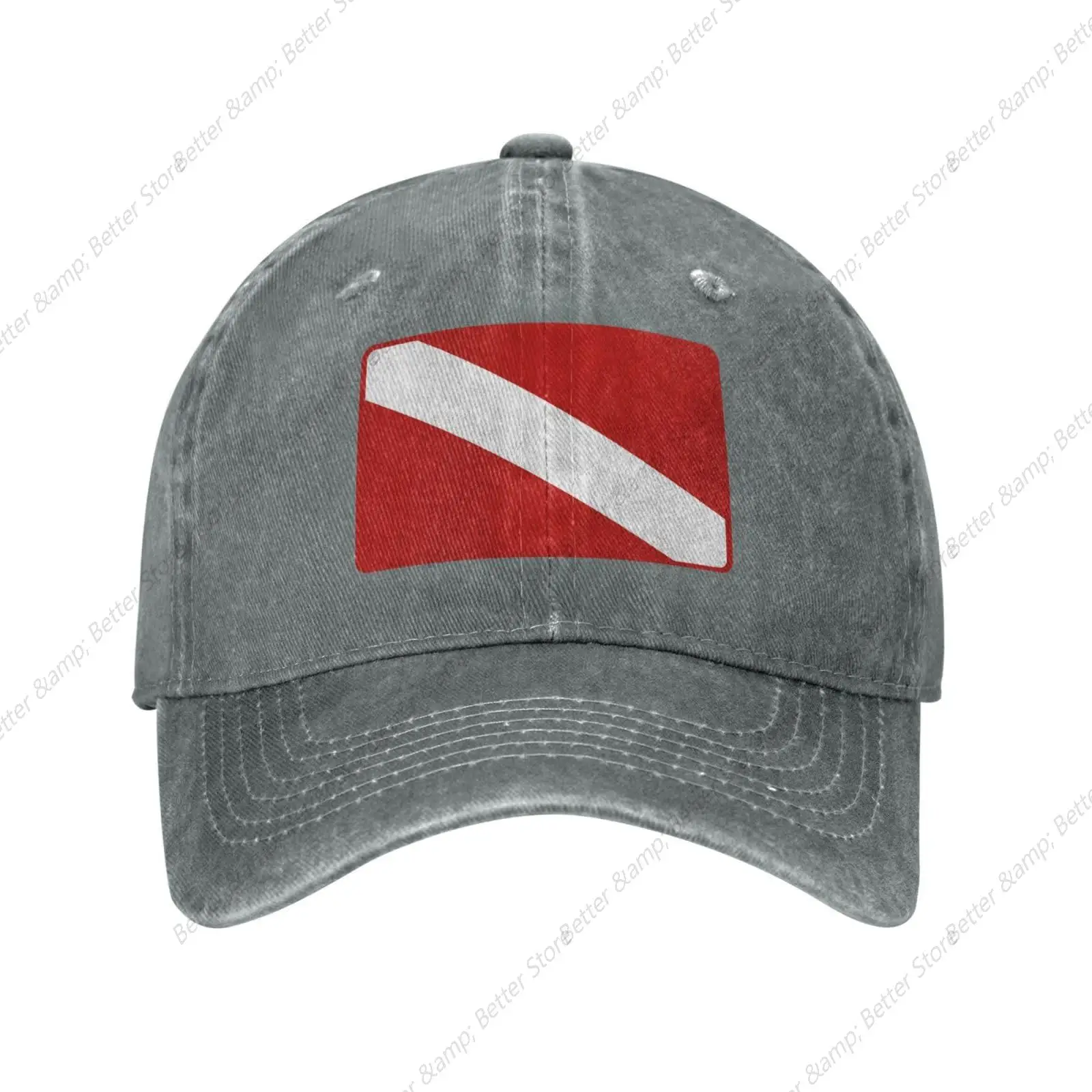 Scuba Diving Deep Dive Flag Cowboy Baseball Cap Adjustable Men\'s and Women\'s Cotton Dad baseball Hats