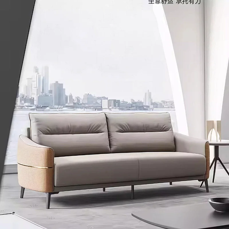โซฟาโซฟาเฟอร์นิเจอร์ L รูปโซฟาเตียง Recliner หนังห้องนั่งเล่นเฟอร์นิเจอร์โซฟาโซฟาโมเดิร์นเบาะห้องรับแขก Divano