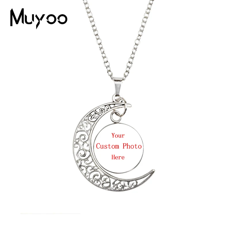 New Fashion Custom Photos Heart Jewelry Personalized Heart Pendants Necklace Special Gift OMG