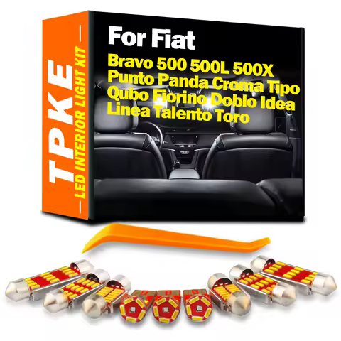 For Fiat Bravo 500 500L 500X Punto Panda Croma Tipo Qubo Fiorino Doblo Idea Linea Talento Toro Indoor Roof Bulbs LED Light Kit