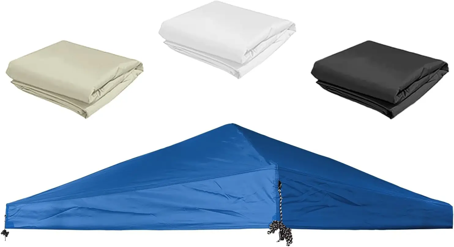 

10x10 Canopy Replacement Top,Sliver-Coated Pop Up Canopy Tent Top Cover Roof with Ropes and Velcro,UV Waterproof for Outdoor