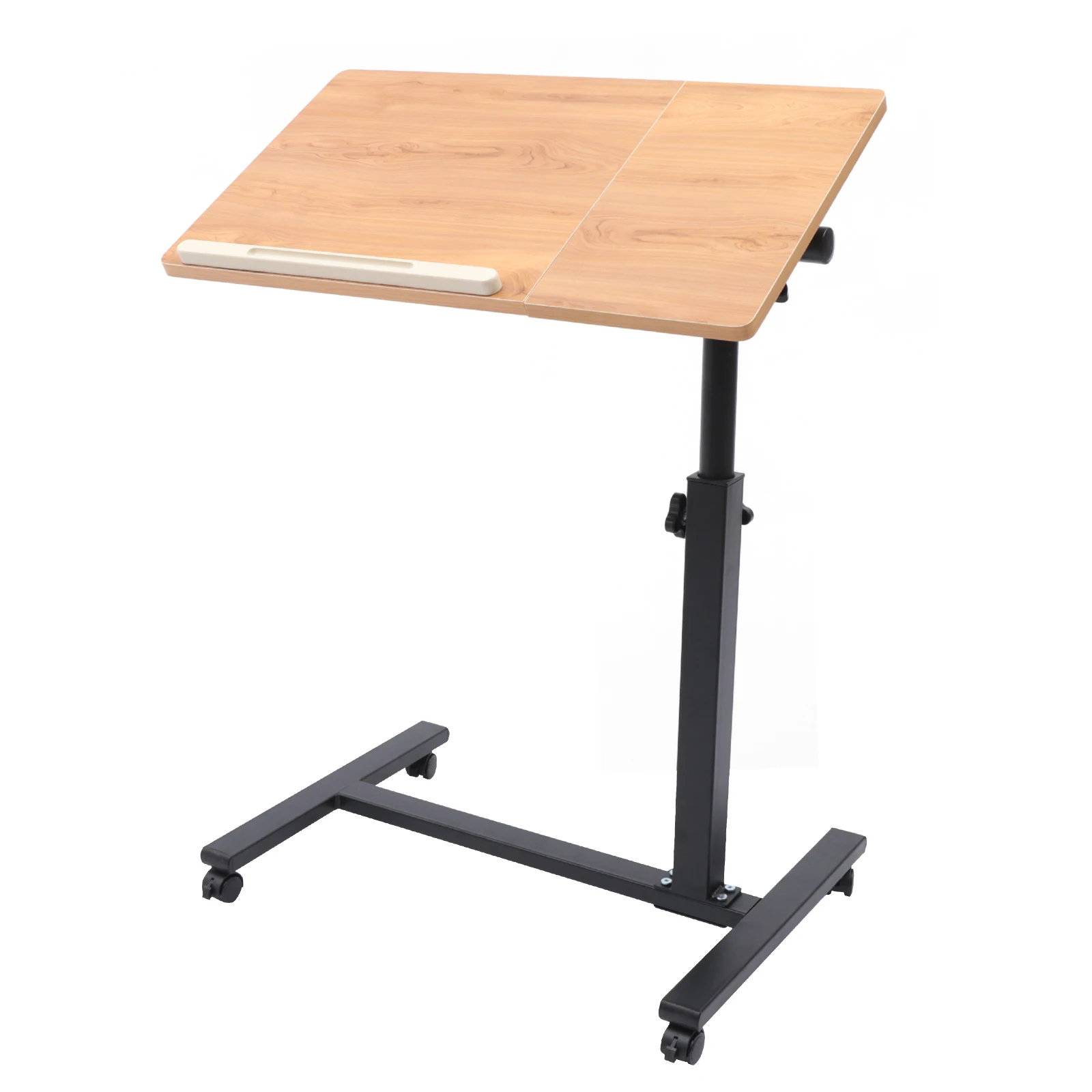 Adjustable Laptop Desk 360° Rotating Tabletop Mobile Stand Home Office Tray Standing Rolling Study Table Computer Workstation