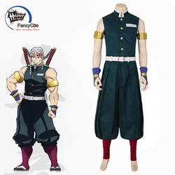 Anime Demon Slayer Season 2 Uzui Tengen Cosplay Costume Kimetsu No Yaiba Dark Blue Suit Halloween Carnival