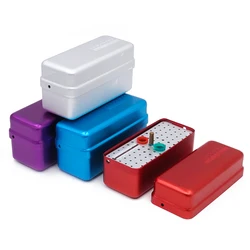 1Pc Aluminum Dental Disinfection Box 72 Holes Endo box Autoclave Sterilizer Case Diamond Burs Holder for Endo Files