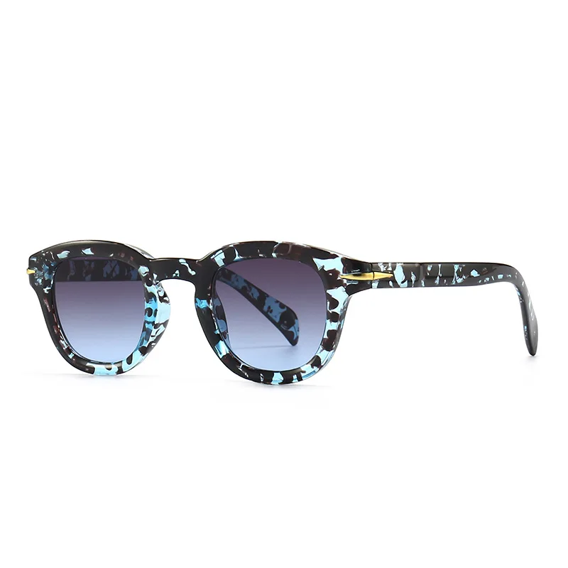

Fashion Luxury Retro Leopard Gradient Small Frame Round Women Sunglasses 2025 Brand Design Leisure Travel Men Sun Glasses UV400