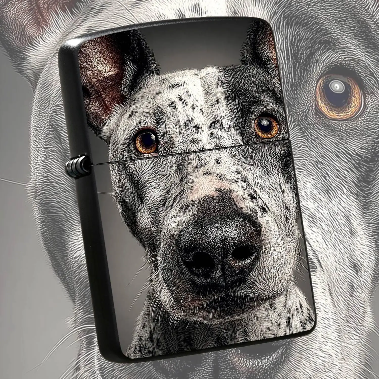 Creative Spotted Dog Decorative Lighter Exquisite High Definition Animal Portrait Surface Practical Portable Daily Carry Item Nice Gift for Pet Lovers Multi Scene Adapted Delicate Trendy Accessor A Humorous And Interesting Lighter