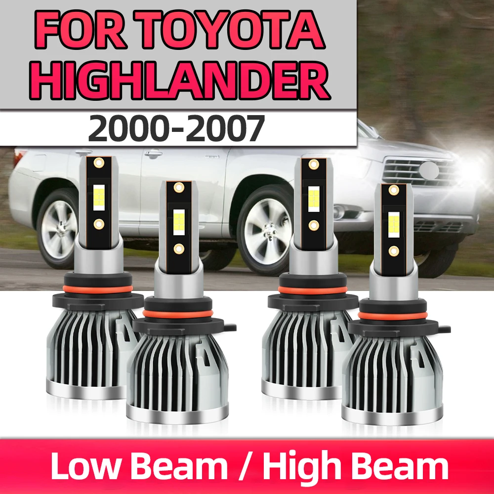 

TEENRAM 9005 9006 High Low Beam LED Car Headlight Bulbs Car Light Lamp AUTO 6000K 110W 12V 24V For TOYOTA HIGHLANDER 2000-2007