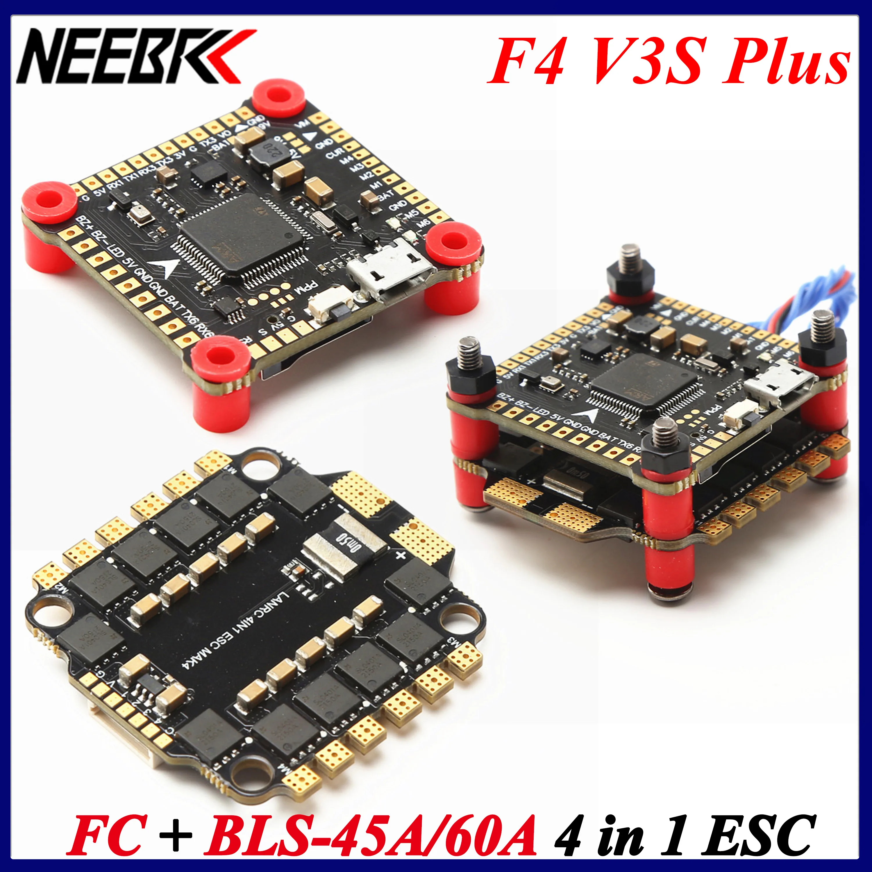 F4V3S F4 V3S PLUS FC Flight Controller Stack Flytower BLS 45A 60A 4 in 1 Bürstenlosen ESC für FPV Drone RC Quadcopter Mark4 APEX