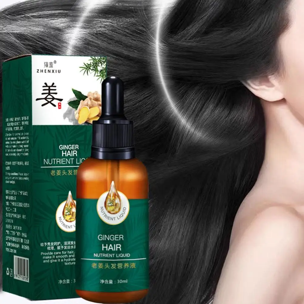 Olio per capelli liquido nutrizionale ammorbidente setoso zenzero liscio naturale delicato nutriente Anti prurito estratto Formula essenza Clea R1B0