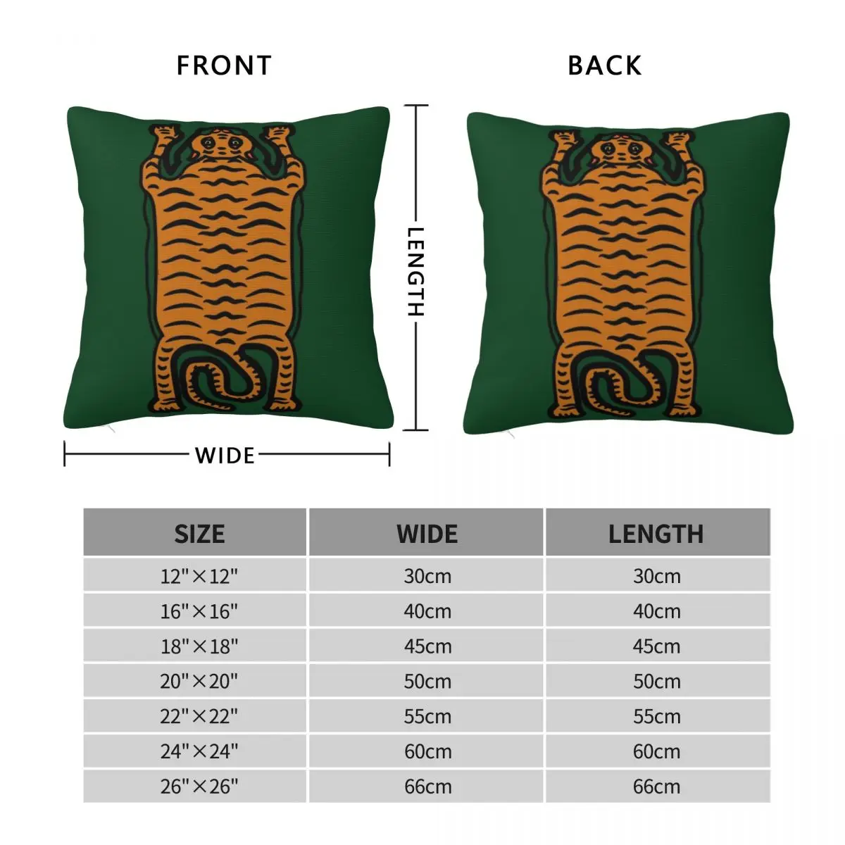 Tibetan Tiger Rug Square Pillowcase Pillow Cover Polyester Cushion Decor Comfort Throw Pillow for Home Bedroom