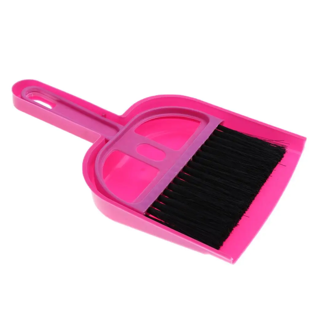 Mini Dustpan Broom Sweeping Tools Lightweight Plastic Pet Cleaning Supply for Dog Cat Feces and Sand
