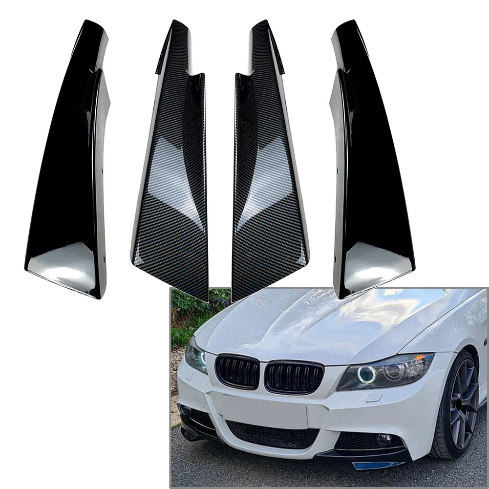 1Pair Car Front Bumper Lip Corner Splitters Spoiler Trim Decoration For BMW E90 E91 LCI M-Tech 3-Series 2009 2010 2011 2012 2013