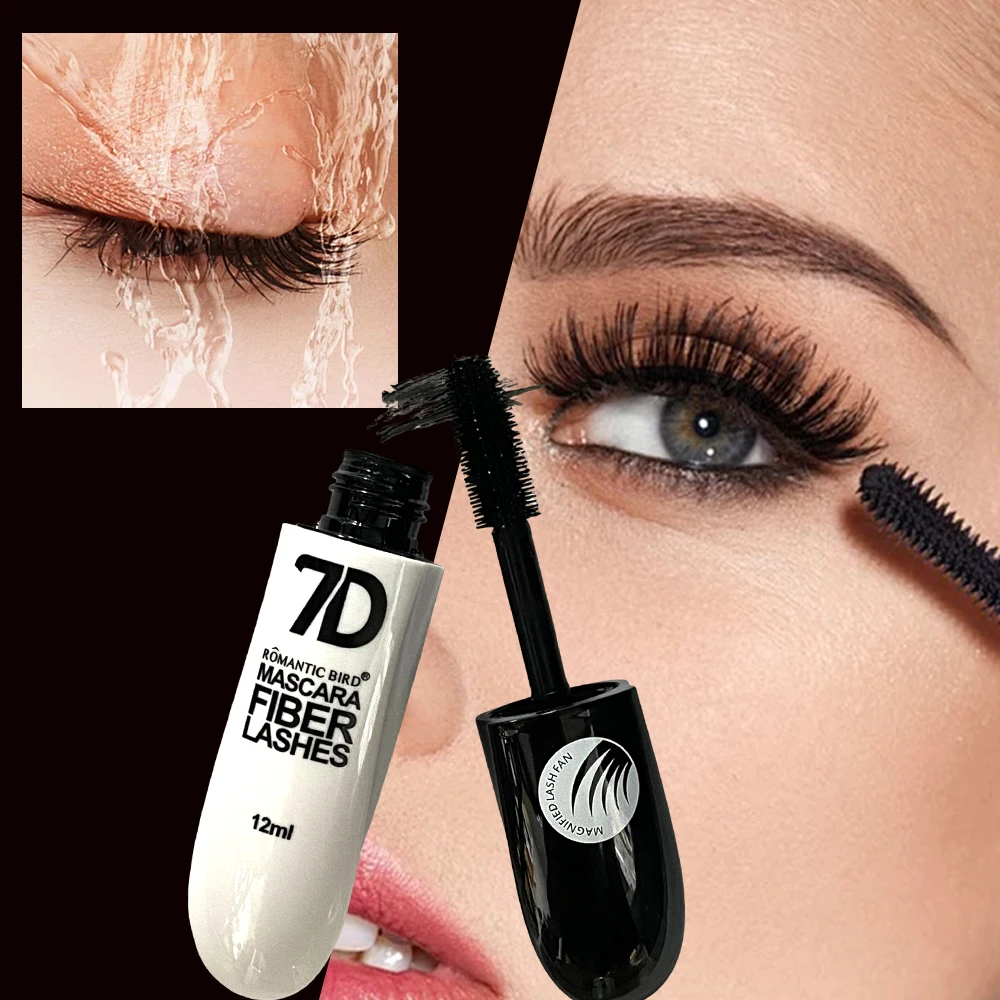 มาสคาร่ากันน้ำ 7D ลบง่ายไม่มีรอยเปื้อนเพรียวบางดัดหนาแต่งหน้าไม่จำเป็นต้องใช้ผลิตภัณฑ์เพิ่มความงามขนตา