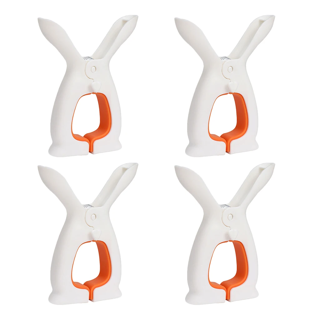 

4 Pcs Plastic Clothespins Windproof Clips for Towels Quilts Beach Large Pegs Mini Pins Hold Socks Pants Shirts Underwear