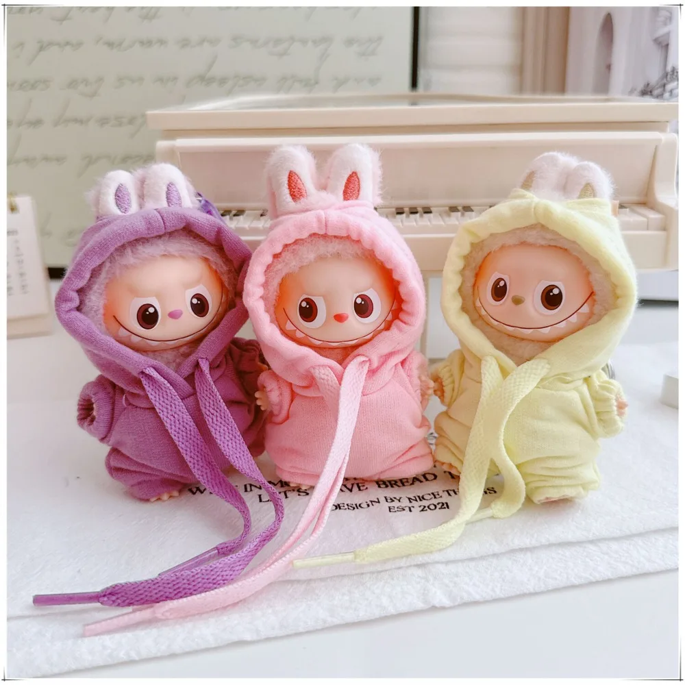 

Одежда для кукол Labubu 17 см, цельная толстовка с капюшоном, подарок «сделай сам», аксессуары для кукольной одежды, вечерние, сменное платье, игровые игрушки