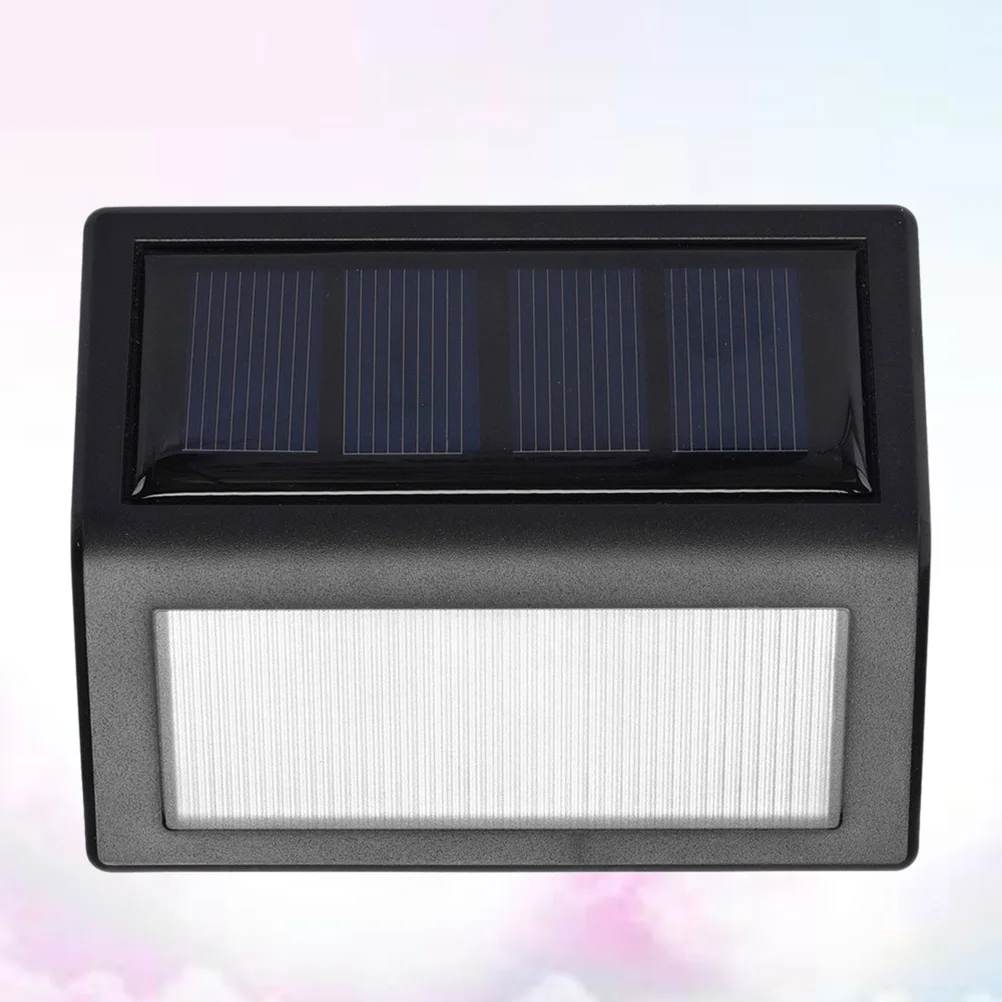 

2Pcs Outdoor Solar Powered Step Lights Deck Lights Stair Lights Waterproof Outdoor Security Lighting for Yard Fences Patio Path