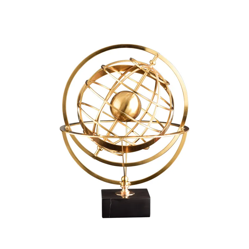 Customized cross-border light luxury globe ornament creative living room desktop metal gift gift decoration handicraft wholesale