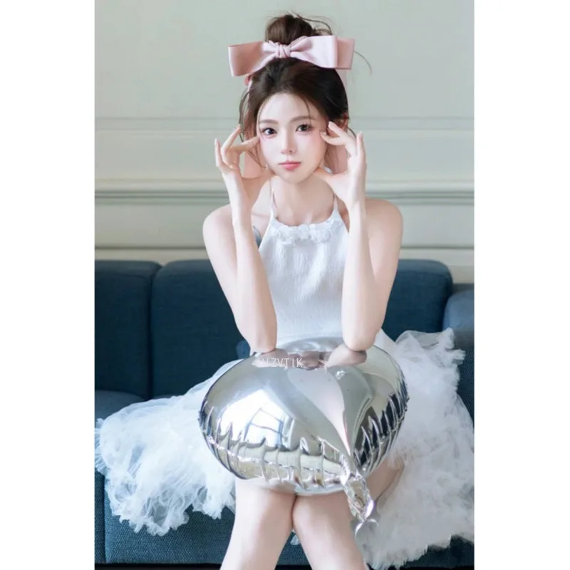 Luz curta branca vestido de casamento sexy halter sem mangas formal festa de aniversário vestido personalizado mini fotos de casamento vestidos de sessão