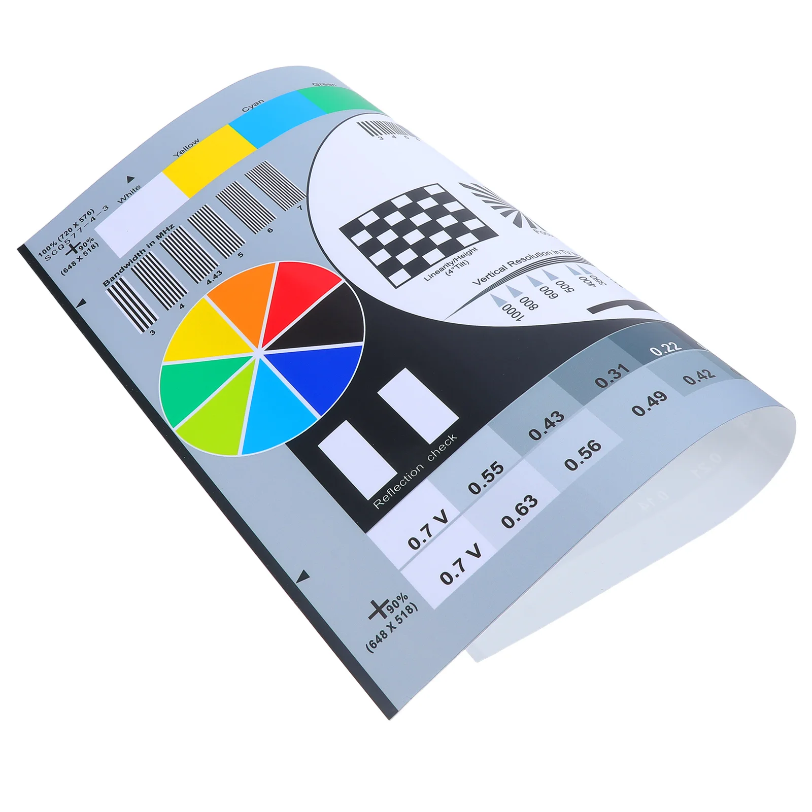 Camera Testing Card High-Resolution Surveillance Calibration Tool Lens Focus Color Accuracy Chart Monitor Display Tester