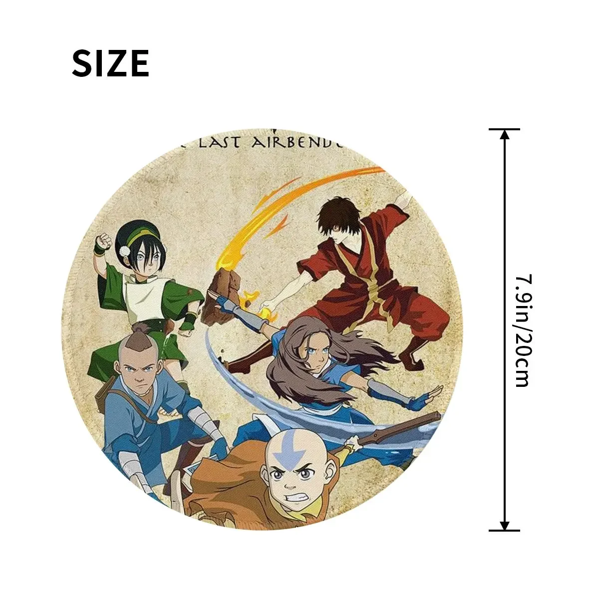 Avatar The Last Airdobladora Cartoon Round Mouse Pad Computer Keyboard Mouse Mat Gaming Laptop Desk Mat