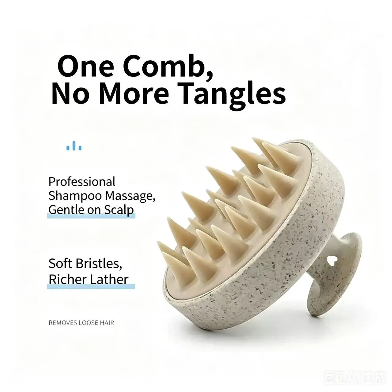 1pc Silicone Shampoo Brush Body Massage Brush Bath Shower Brush Salon Hairdressing Tool Scalp Massage Comb Hair Washing Comb