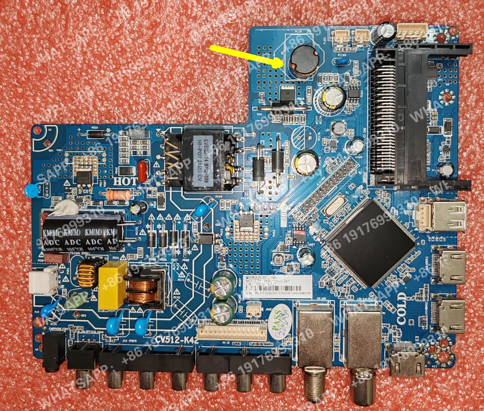CV512-K42 Three in one TV motherboard resolution 1920X1080 constant current voltage current 34-42v 550ma OR 1366X768 25W