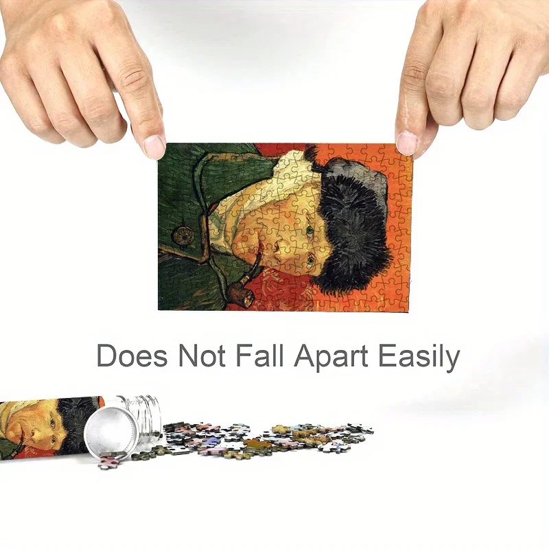 150pcs Mini Test Tube Puzzle Van Gogh Self-Portrait Famous Painting Educational Game Home Decor Festival Gift  puzzles for kids