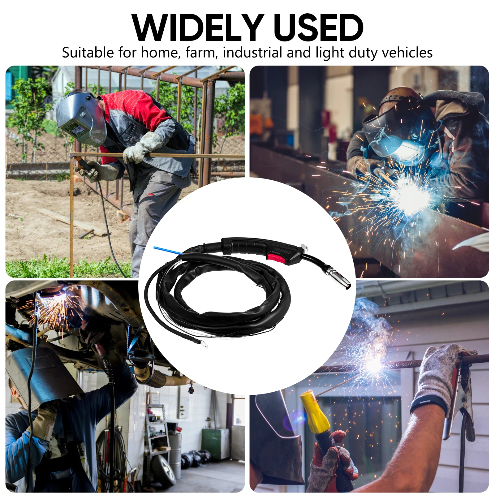 

250cm Welding Stinger Parts Mig Gas Electric Replacement Fit Mig Welder Torch Stinger Standard Wire Sizes Home Farm Industrial