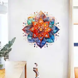 Mandala Art Wall Sticker Room Decor Bathroom Toilet Living Room Decor Cabinet Refrigerator Home Decor Self Adhesive Decals M887