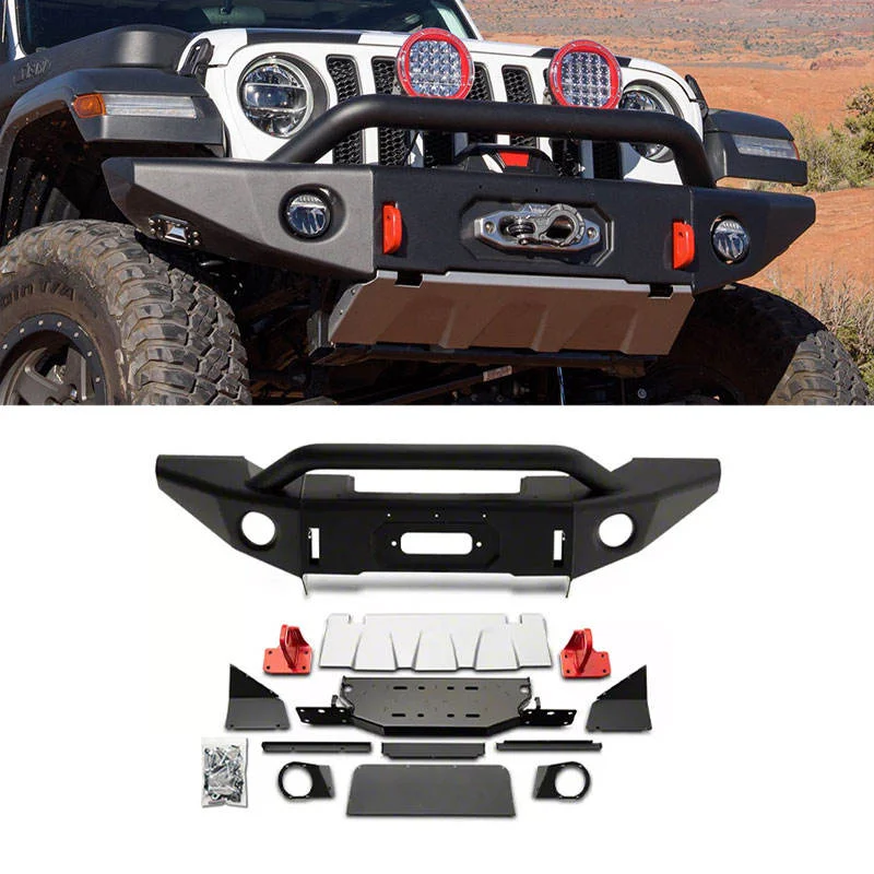 

Front Bumper with Skid Plate for Jeep Wrangler Jeep Wrangler JL & Gladiator JT