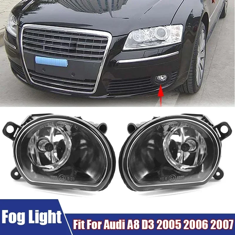 For Audi Car Front Fog Lamp With Halogen Bulb Auto Fog Light Corner Light Fit For Audi A8 D3 2005-2007 4E0941700A , 4E0941699A