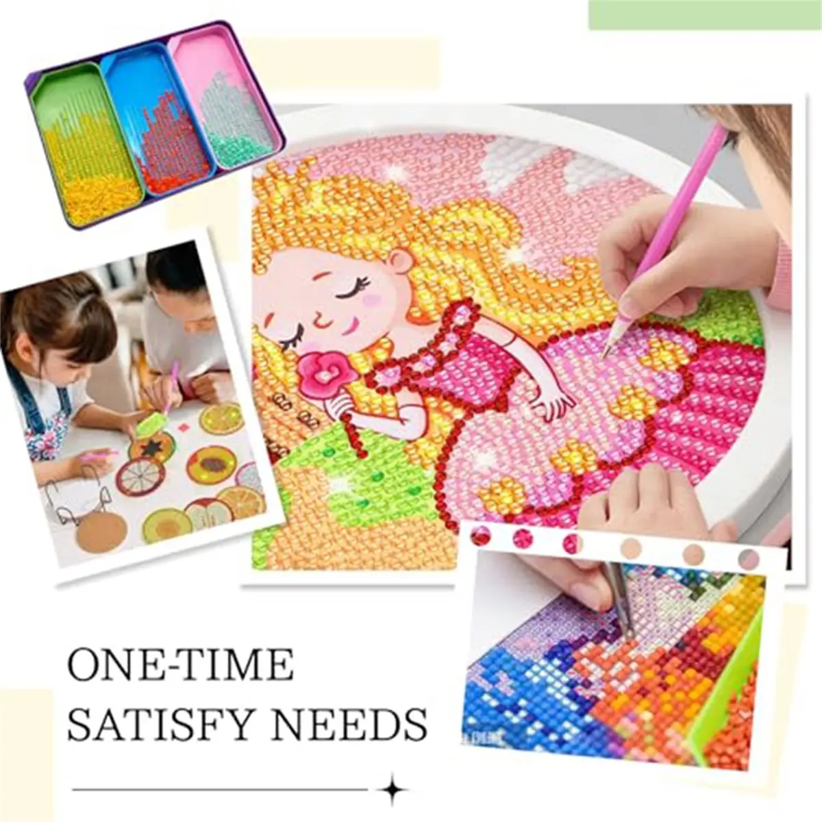 ABCD Art Trays, Rhinestone Tray Organizer,Art Storage Containers Kit, Sorting Tray for DIY Crafts Rhinestone Beads, Painting