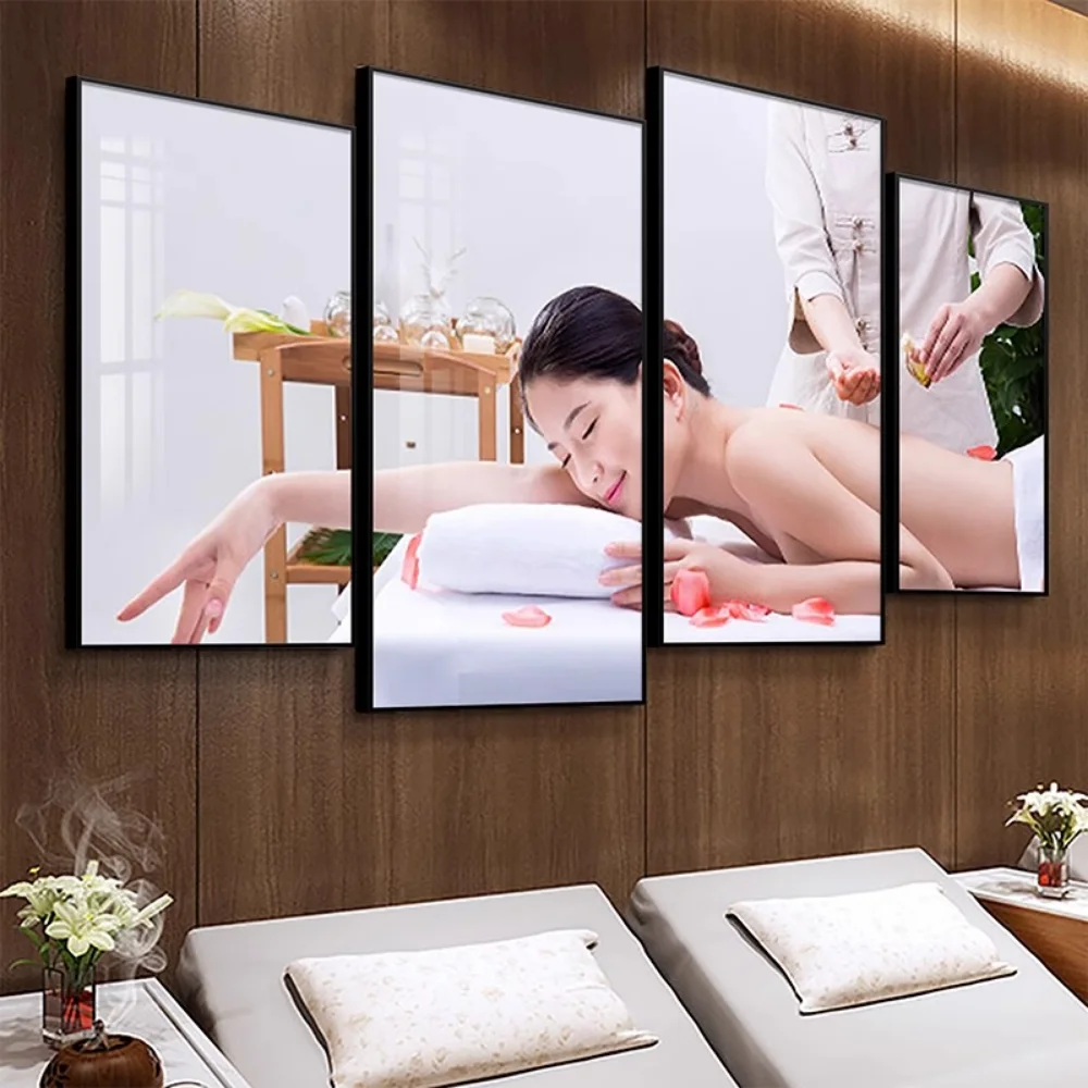 

Unframe Traditional Chinese Medicine Club Beauty Salon SPA Paintings Neck and Shoulder Massage Shop Canvas Decorative Murals